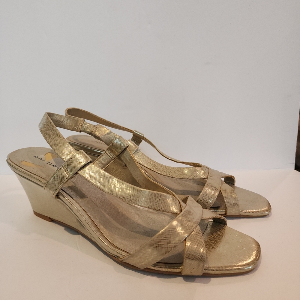 Bandolino Women's Wedge Shoes Gold Size 9.5 M